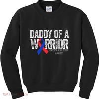 Daddy Of A Warrior CHD Congenital Heart Defect Month Kids Sweatshirt thumb 0