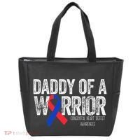 Daddy Of A Warrior CHD Congenital Heart Defect Month Tote Bag thumb 0