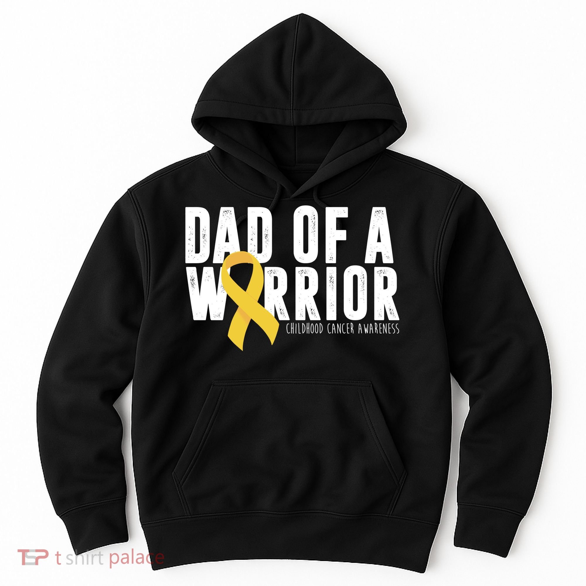 Dad Of A Warrior Childhood Cancer Awareness Hoodie