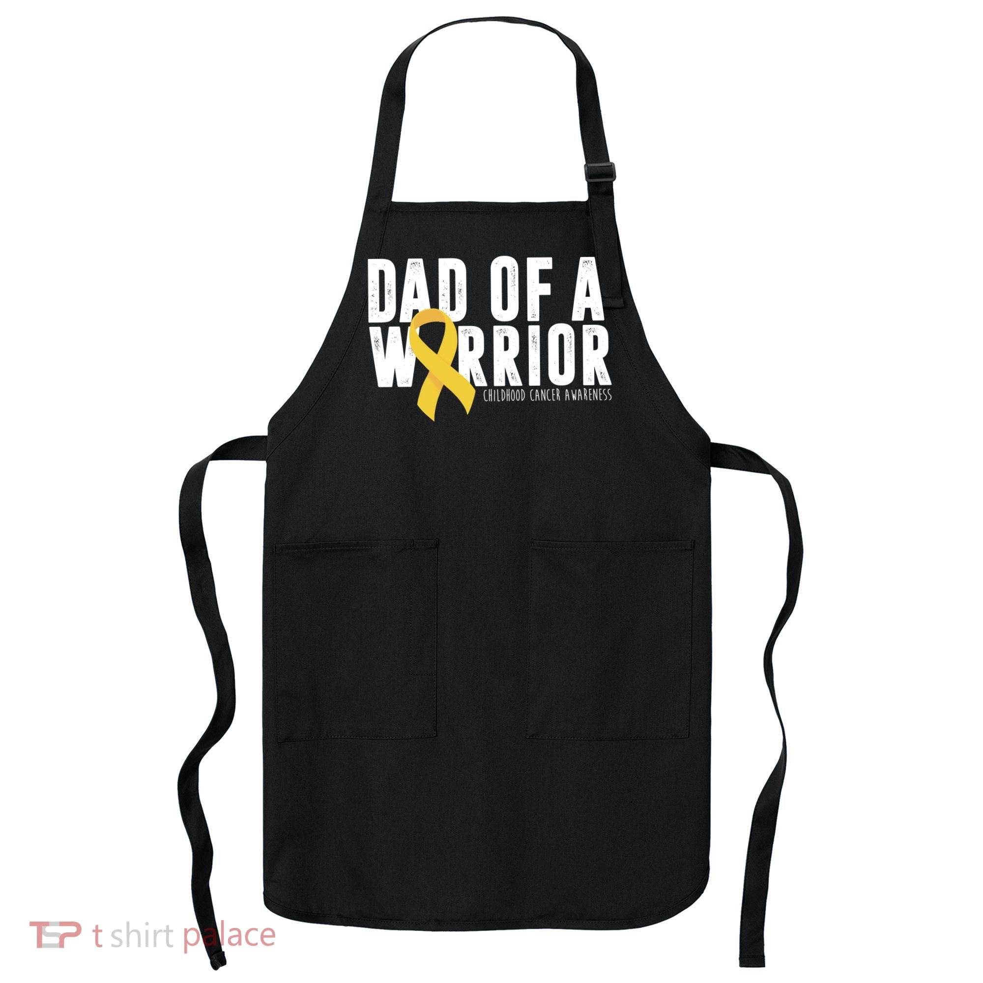 Dad Of A Warrior Childhood Cancer Awareness Apron
