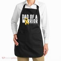 Dad Of A Warrior Childhood Cancer Awareness Apron thumb 2