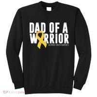 Dad Of A Warrior Childhood Cancer Awareness Sweatshirt thumb 0