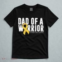 Dad Of A Warrior Childhood Cancer Awareness T-Shirt thumb 5