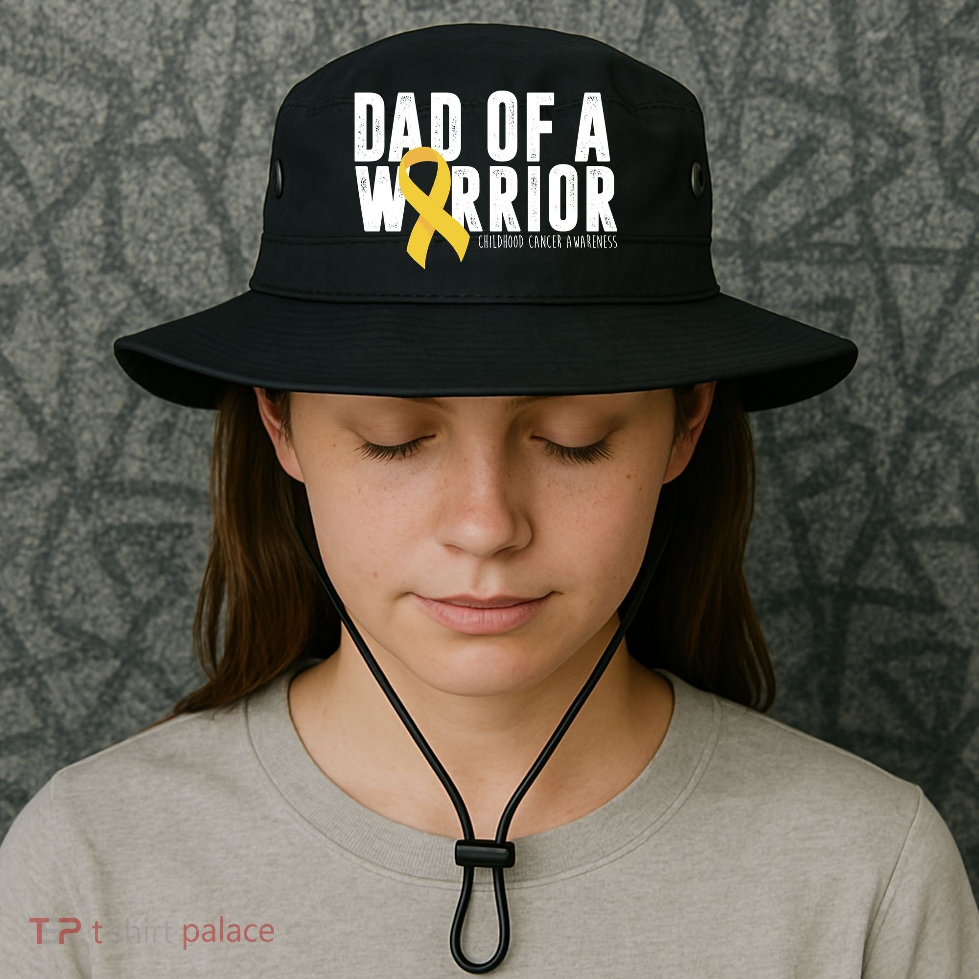 Dad Of A Warrior Childhood Cancer Awareness Bucket Hat
