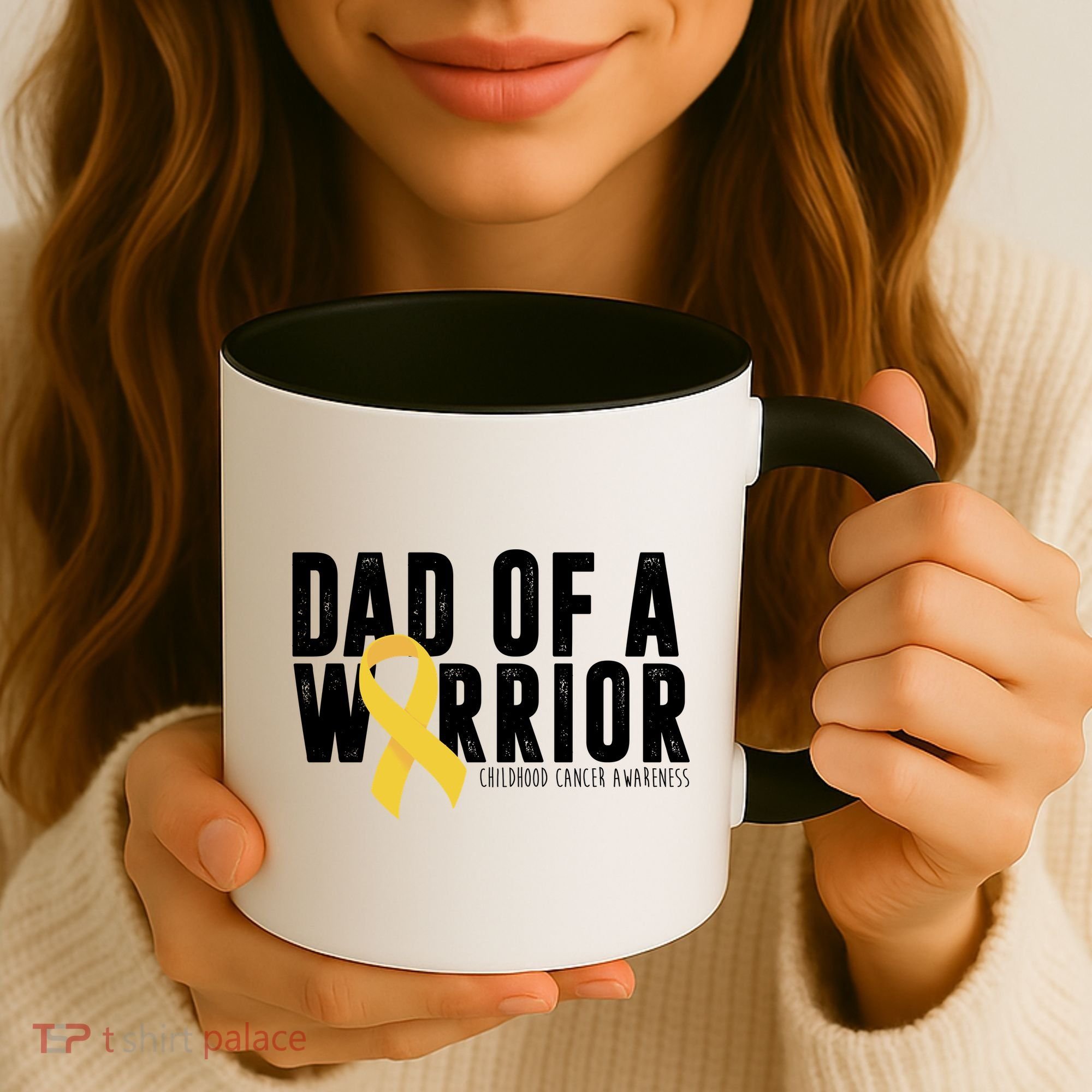 Dad Of A Warrior Childhood Cancer Awareness Coffee Mug