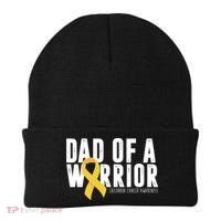 Dad Of A Warrior Childhood Cancer Awareness Beanie thumb 0