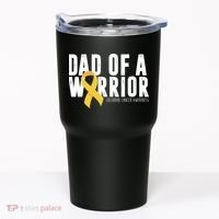 Dad Of A Warrior Childhood Cancer Awareness Tumbler thumb 0