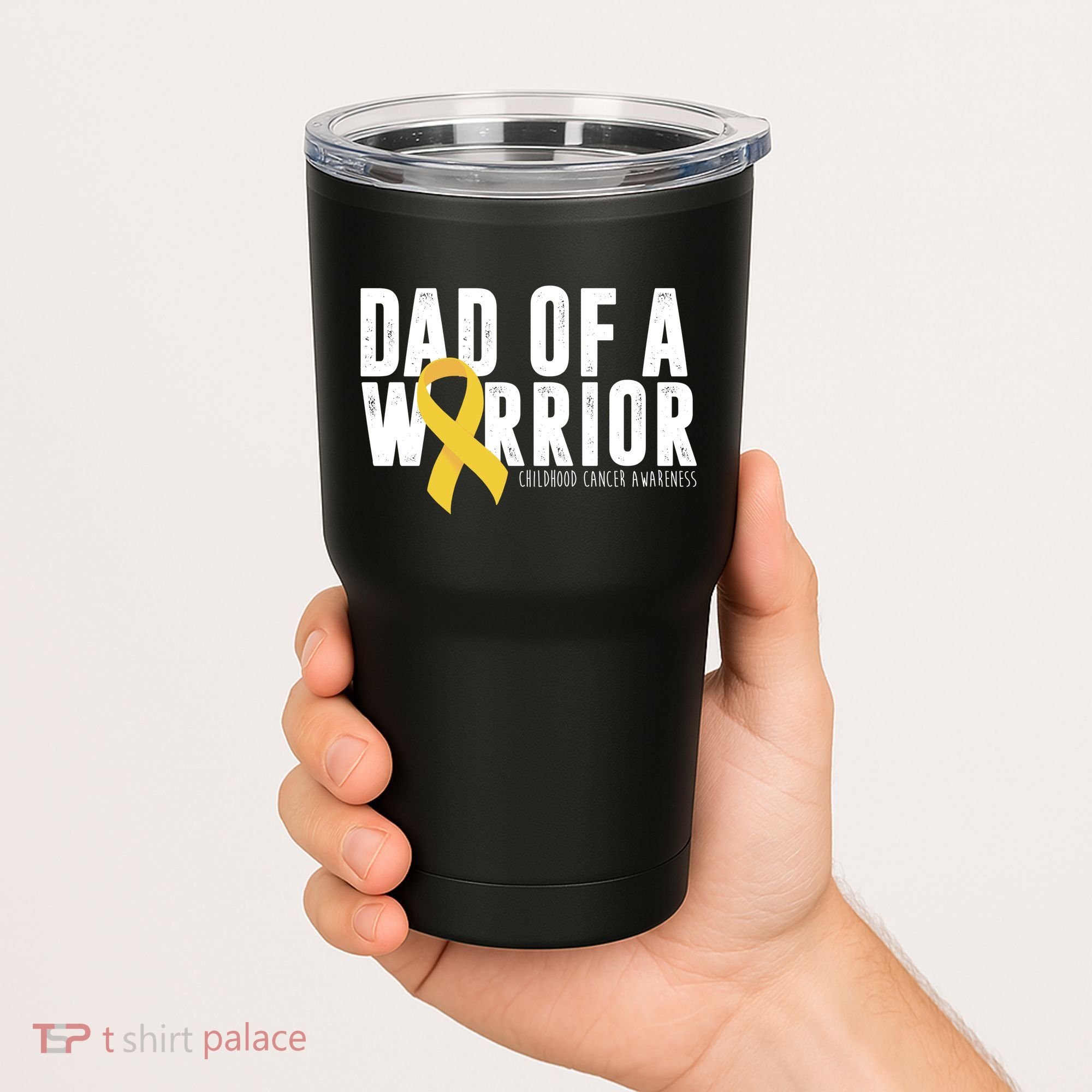 Dad Of A Warrior Childhood Cancer Awareness Tumbler