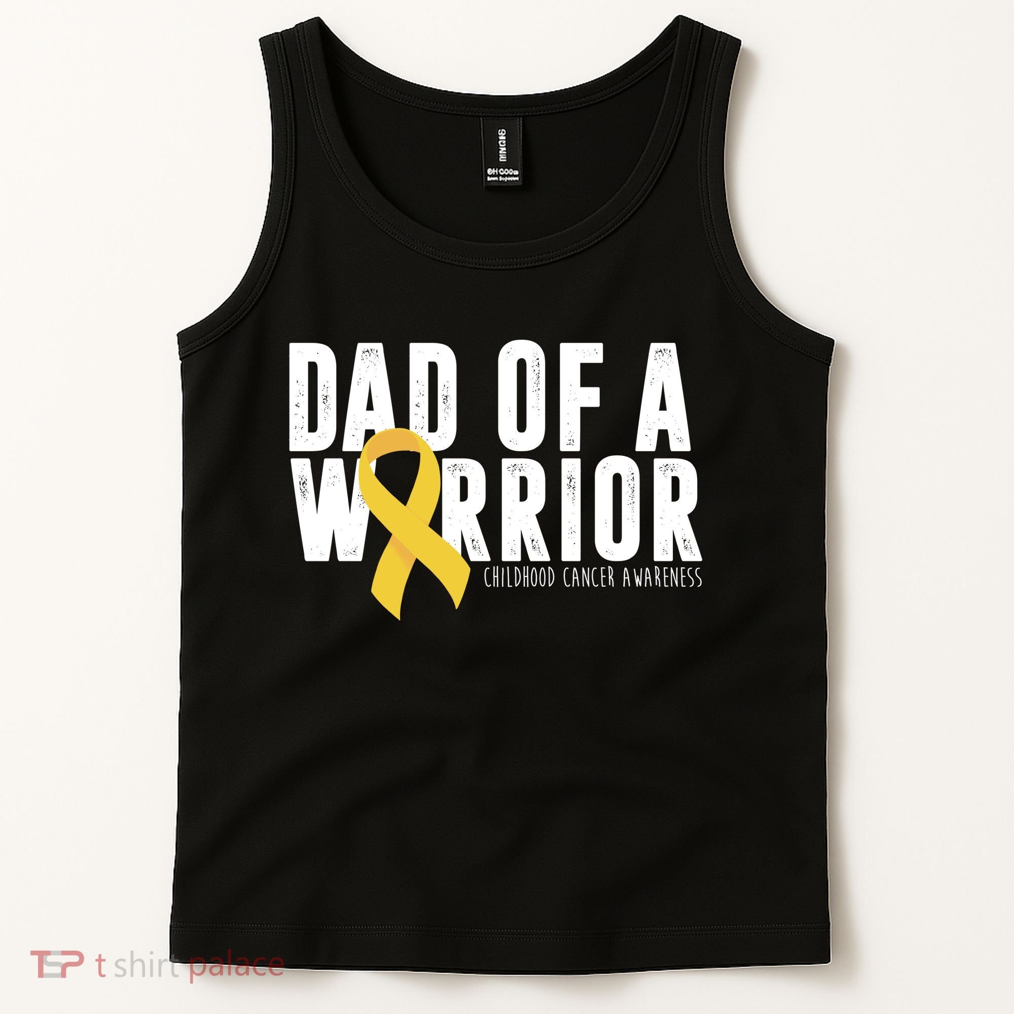 Dad Of A Warrior Childhood Cancer Awareness Tank Top