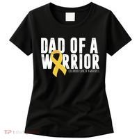 Dad Of A Warrior Childhood Cancer Awareness Women's T-Shirt thumb 0