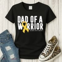 Dad Of A Warrior Childhood Cancer Awareness Women's T-Shirt thumb 3