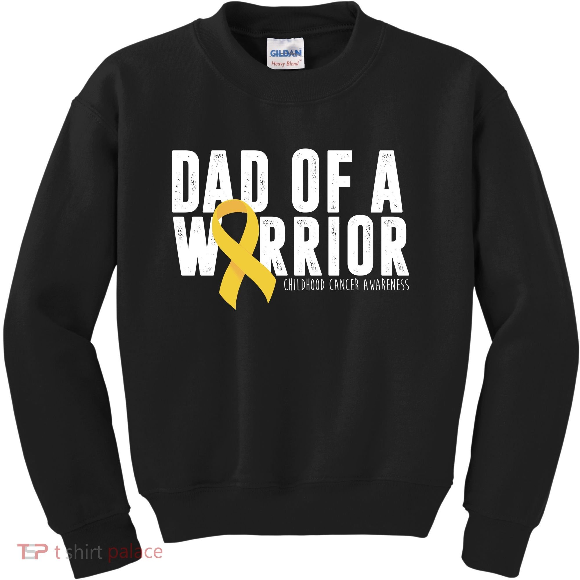 Dad Of A Warrior Childhood Cancer Awareness Kids Sweatshirt