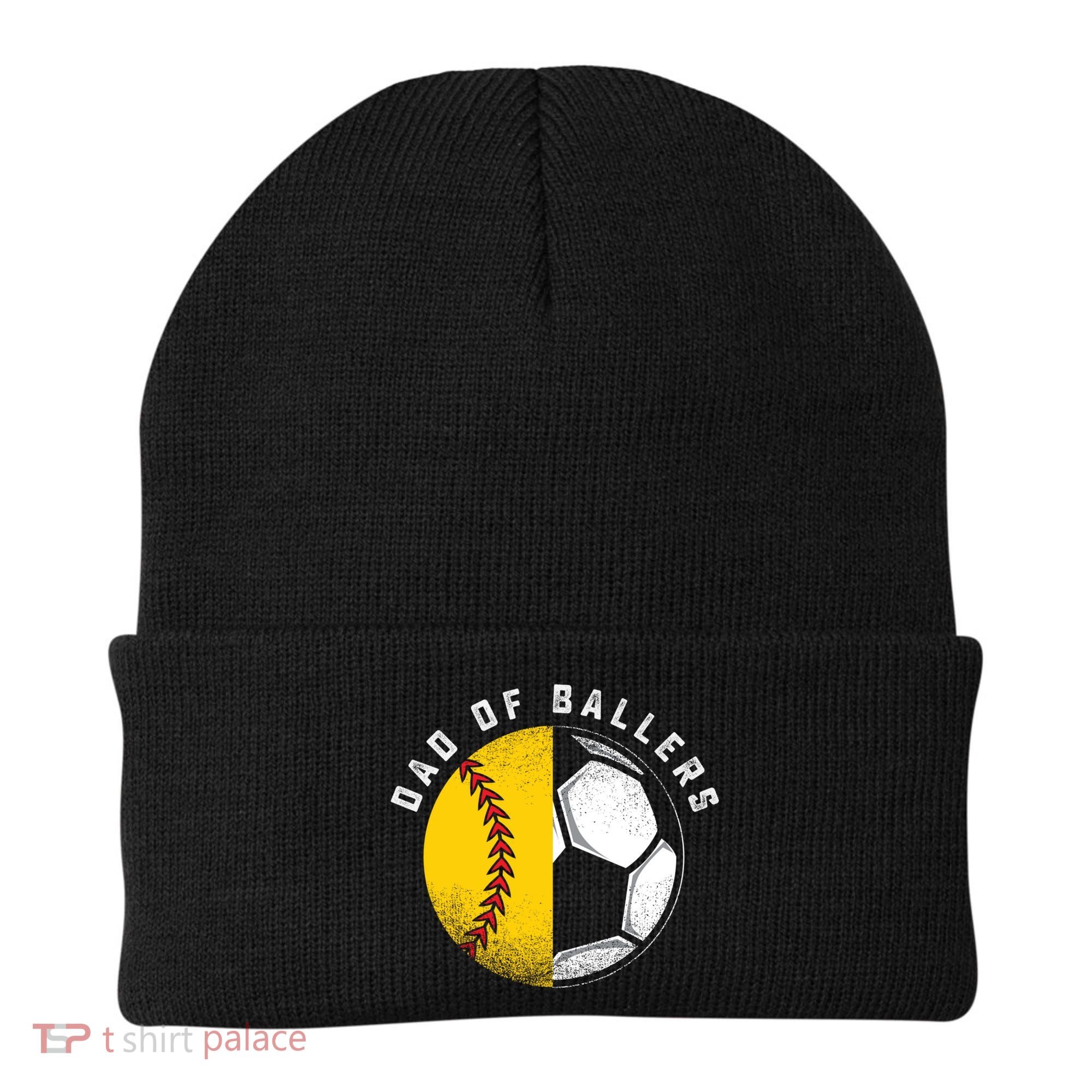Dad Of Ballers Father Son Softball Soccer Player Coach Gift Great Gift Beanie