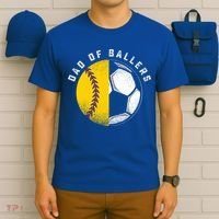 Dad Of Ballers Father Son Softball Soccer Player Coach Gift Great Gift T-Shirt thumb 6
