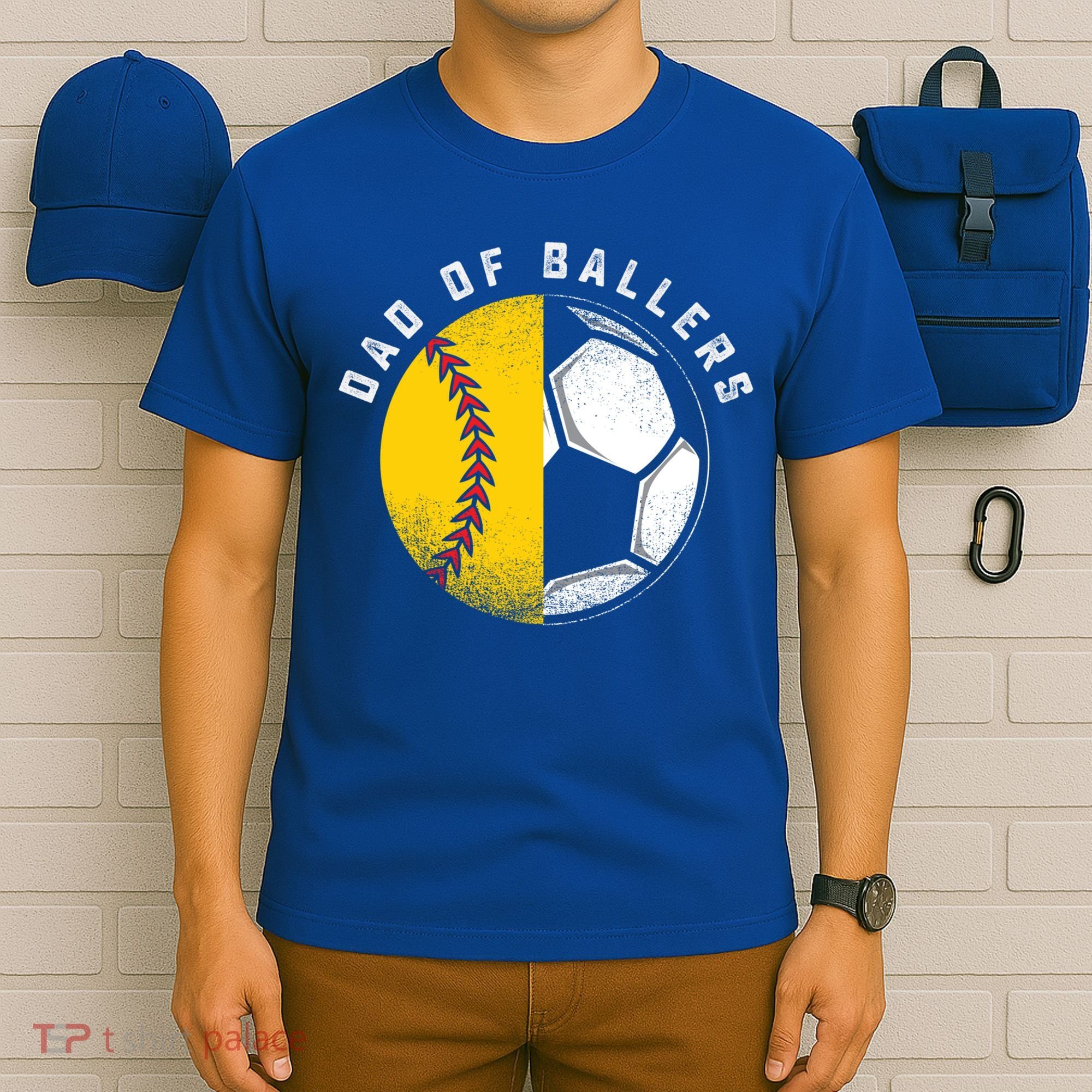 Dad Of Ballers Father Son Softball Soccer Player Coach Gift Great Gift T-Shirt