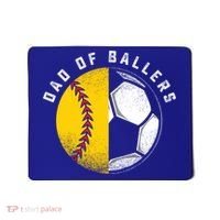 Dad Of Ballers Father Son Softball Soccer Player Coach Gift Great Gift Mousepad thumb 0