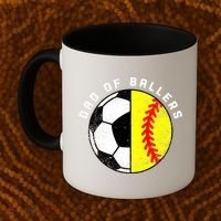 Dad Of Ballers Funny Soccer Softball Dad Gift Coffee Mug thumb 2