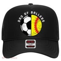 Dad Of Ballers Funny Soccer Softball Dad Gift Hat thumb 0