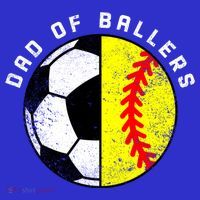 Dad Of Ballers Funny Soccer Softball Dad Gift Long Sleeve Shirt thumb 2
