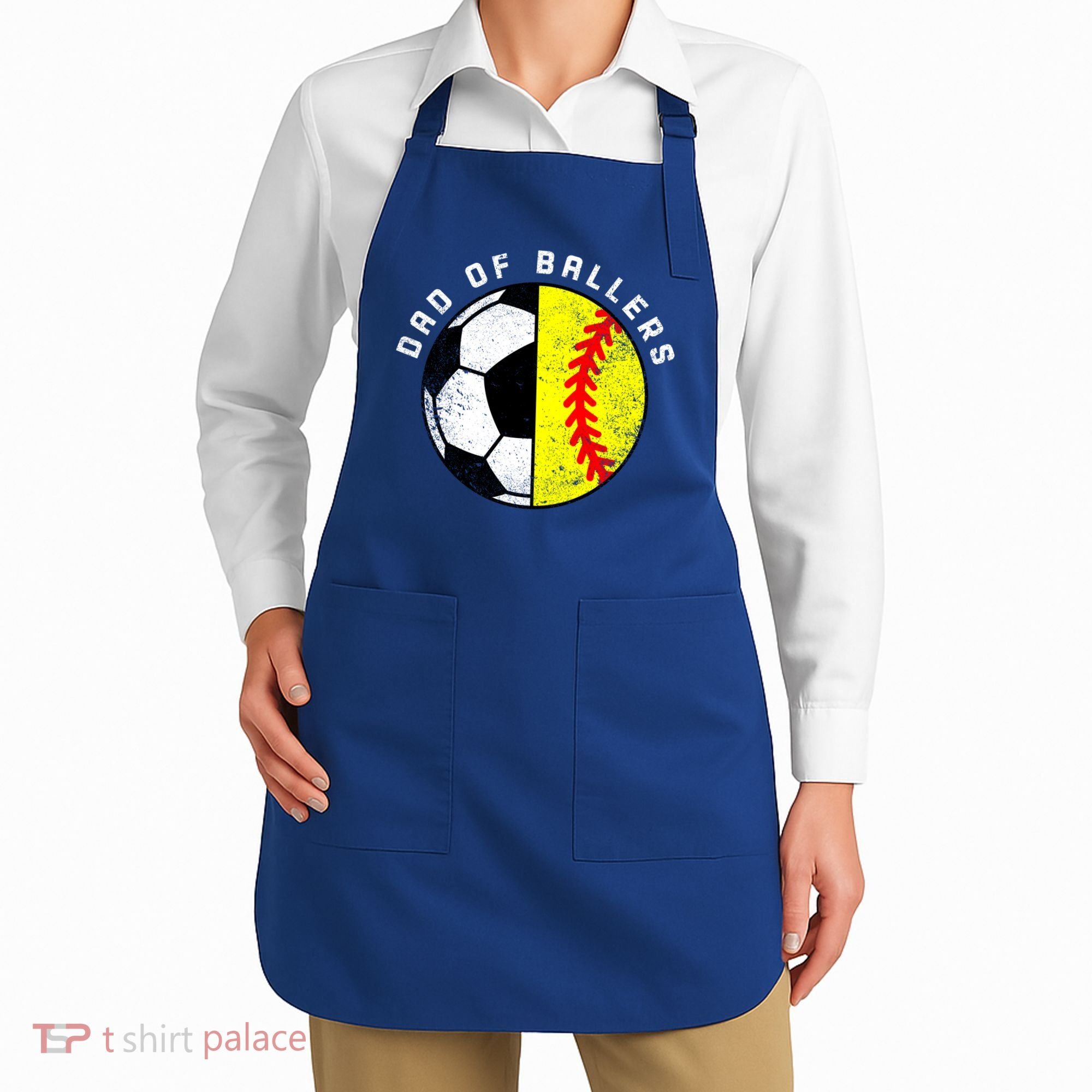 Dad Of Ballers Funny Soccer Softball Dad Gift Apron
