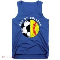 Dad Of Ballers Funny Soccer Softball Dad Gift Tank Top thumb 0