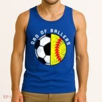 Dad Of Ballers Funny Soccer Softball Dad Gift Tank Top thumb 3