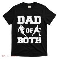 Dad Of Both Funny Football Basketball Dad T-Shirt thumb 0