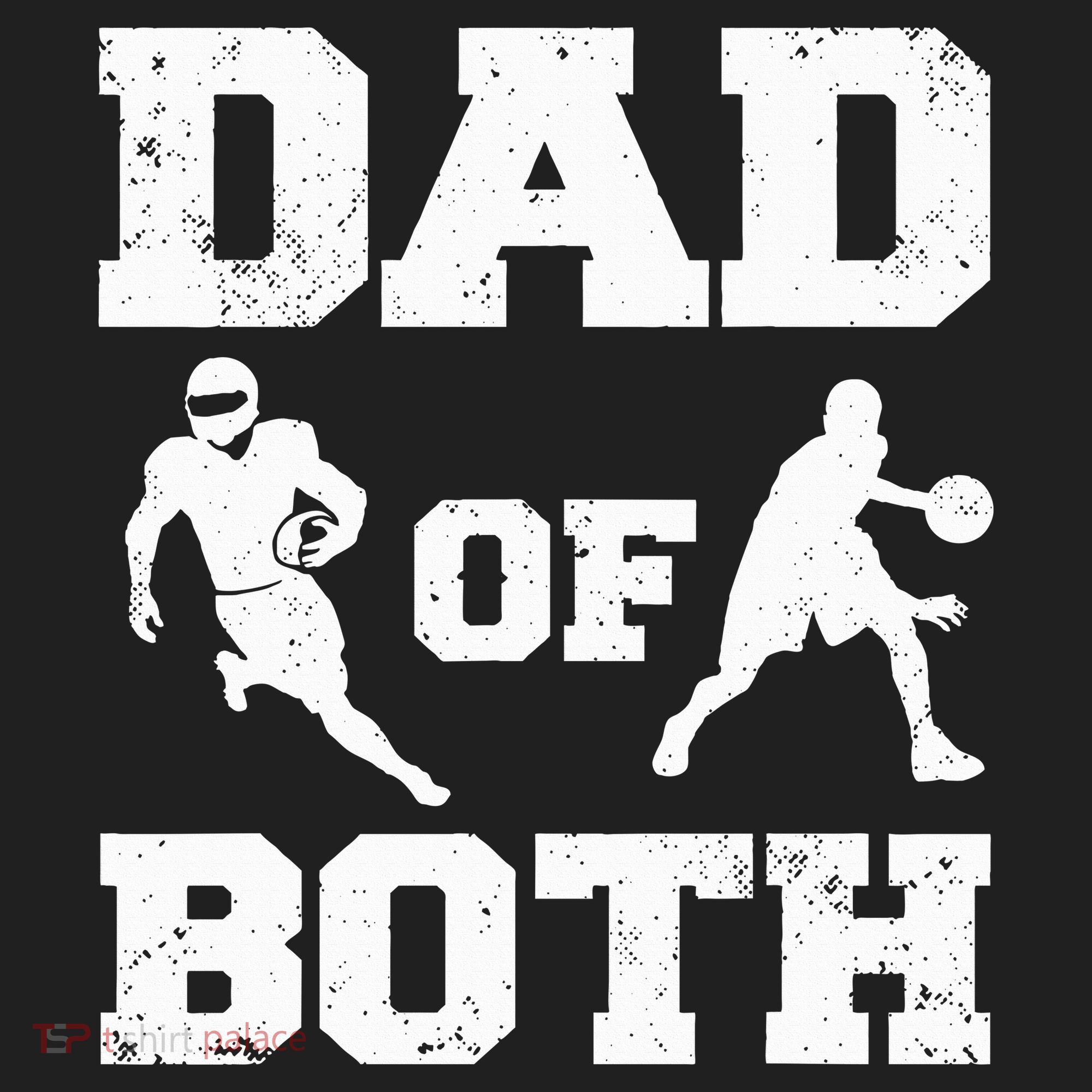 Dad Of Both Funny Football Basketball Dad Beanie