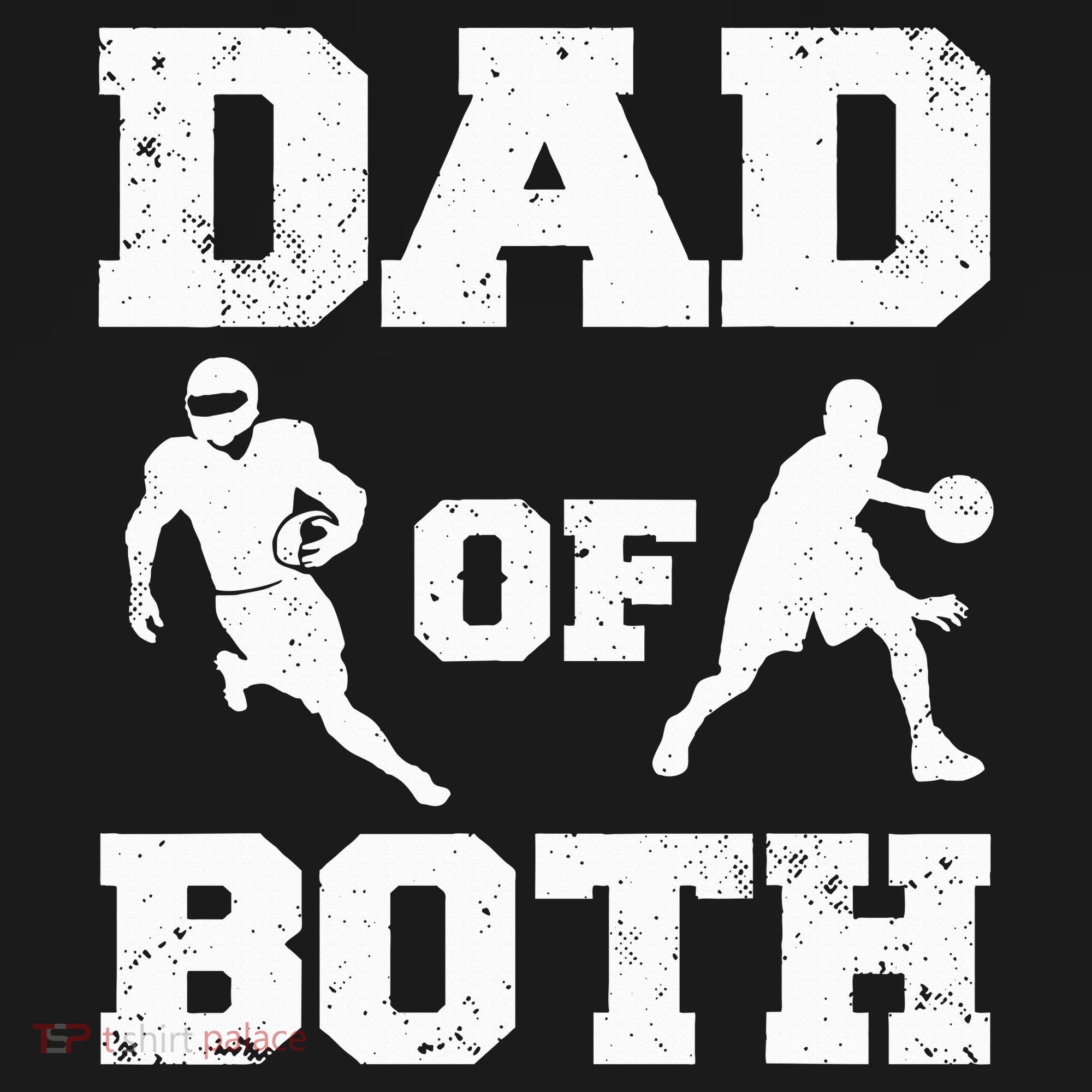 Dad Of Both Funny Football Basketball Dad Polo