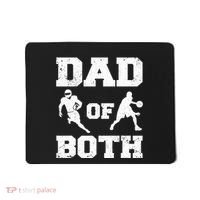 Dad Of Both Funny Football Basketball Dad Mousepad thumb 0