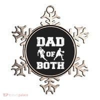 Dad Of Both Funny Football Basketball Dad Ornament thumb 0