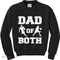 Dad Of Both Funny Football Basketball Dad Kids Sweatshirt thumb 0