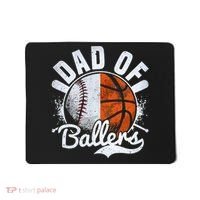Dad Of Both Baseball Basketball Dad of Ballers Mousepad thumb 0