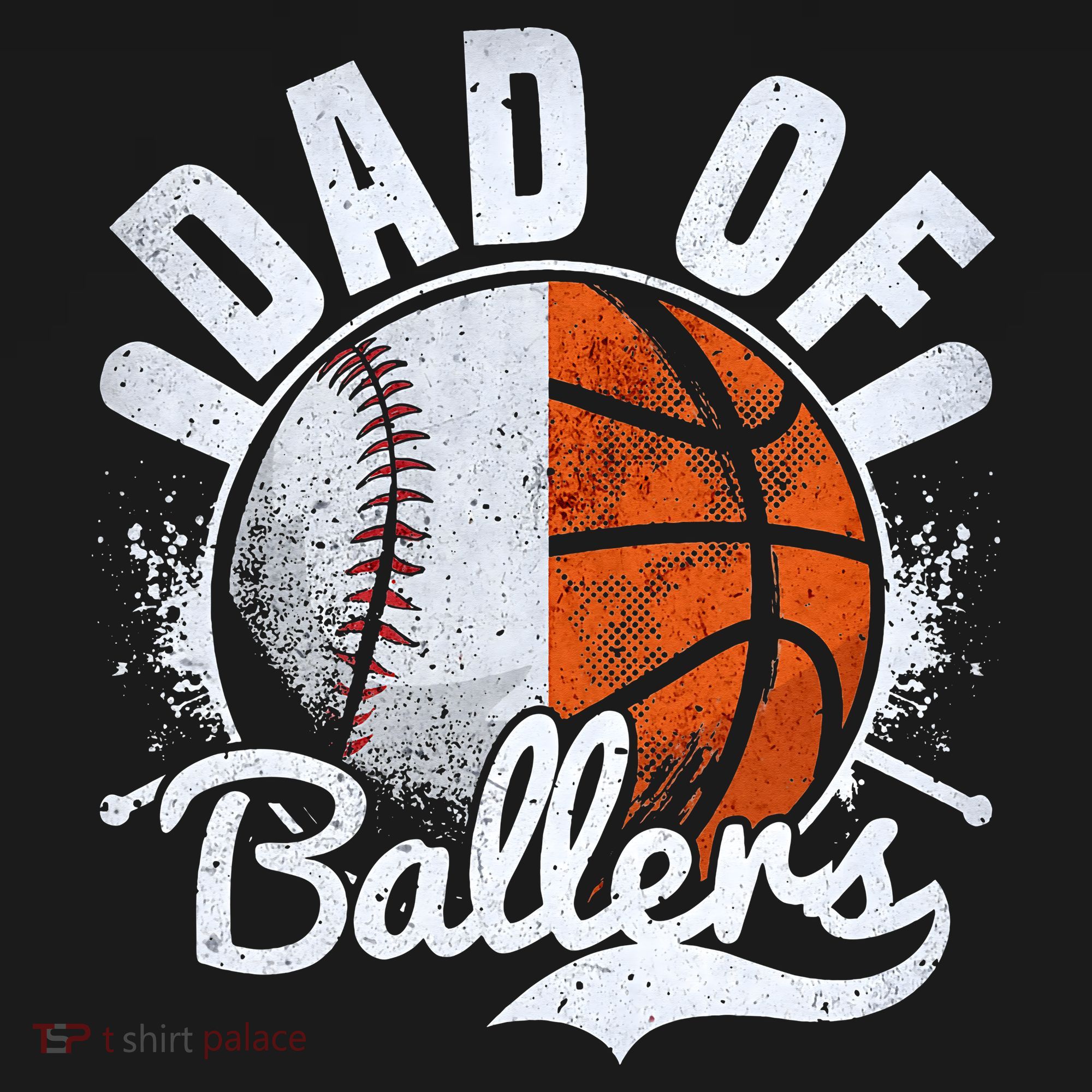 Dad Of Both Baseball Basketball Dad of Ballers Mousepad