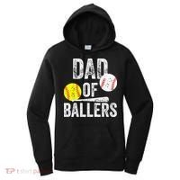 Dad of Ballers Dad of Baseball And Softball Player For Dad Women's Hoodie thumb 0