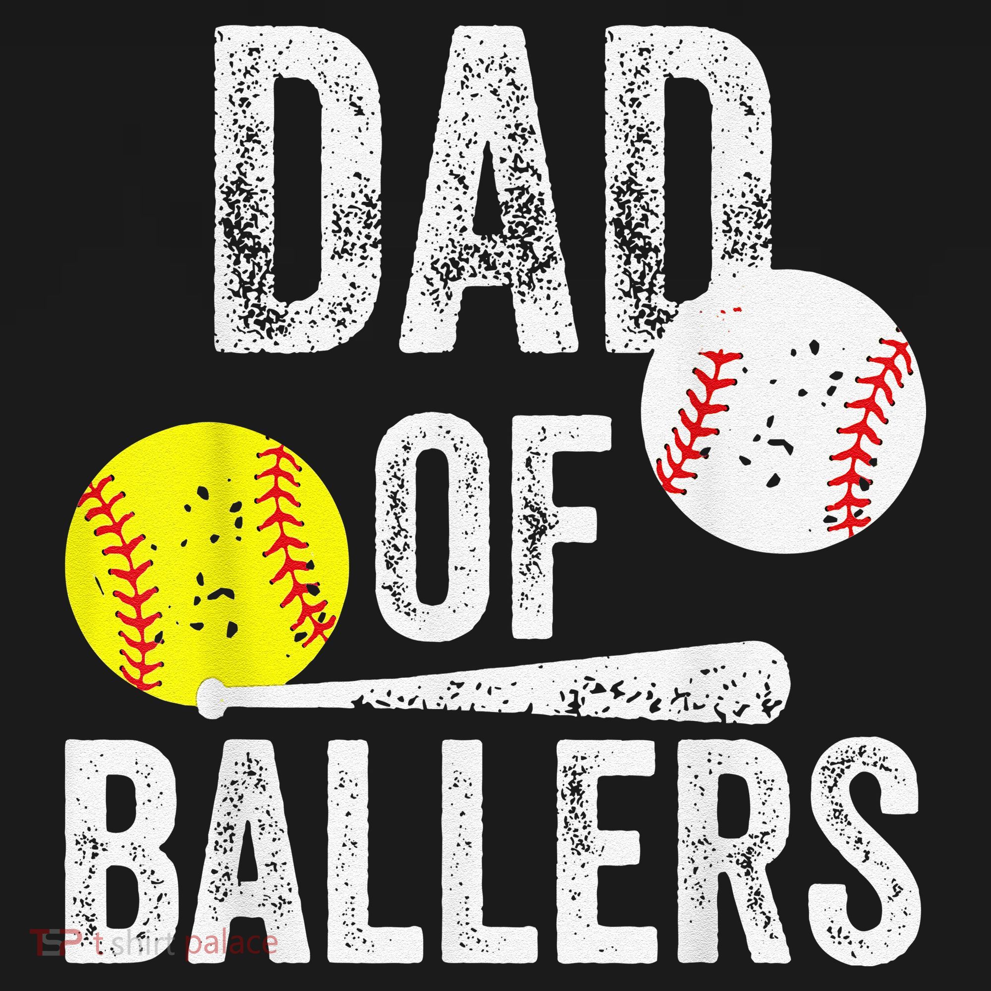 Dad of Ballers Dad of Baseball And Softball Player For Dad Mousepad
