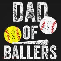 Dad of Ballers Dad of Baseball And Softball Player For Dad Women's Tank Top thumb 5