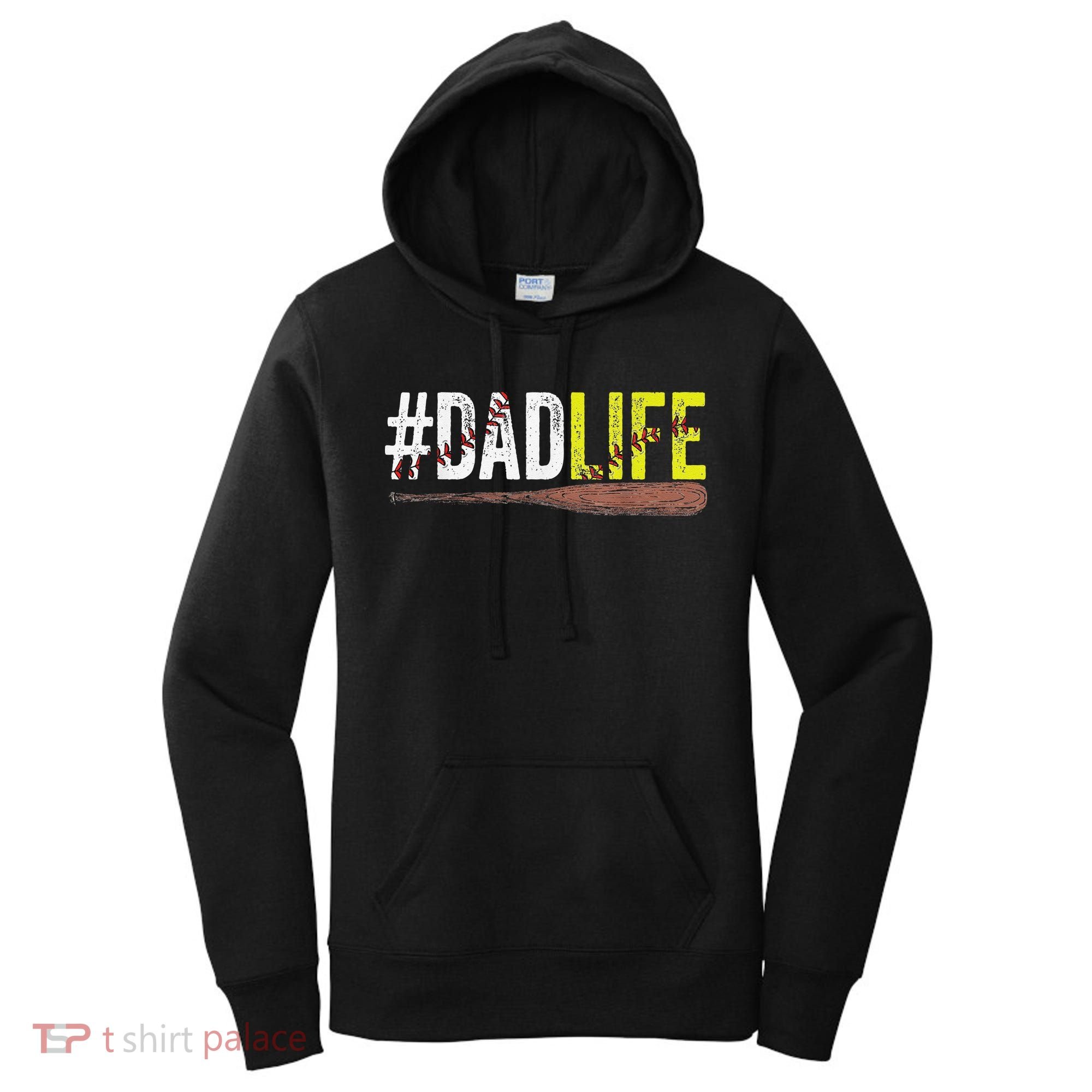 Dad of Ballers Dad of Baseball And Softball Player Women's Hoodie