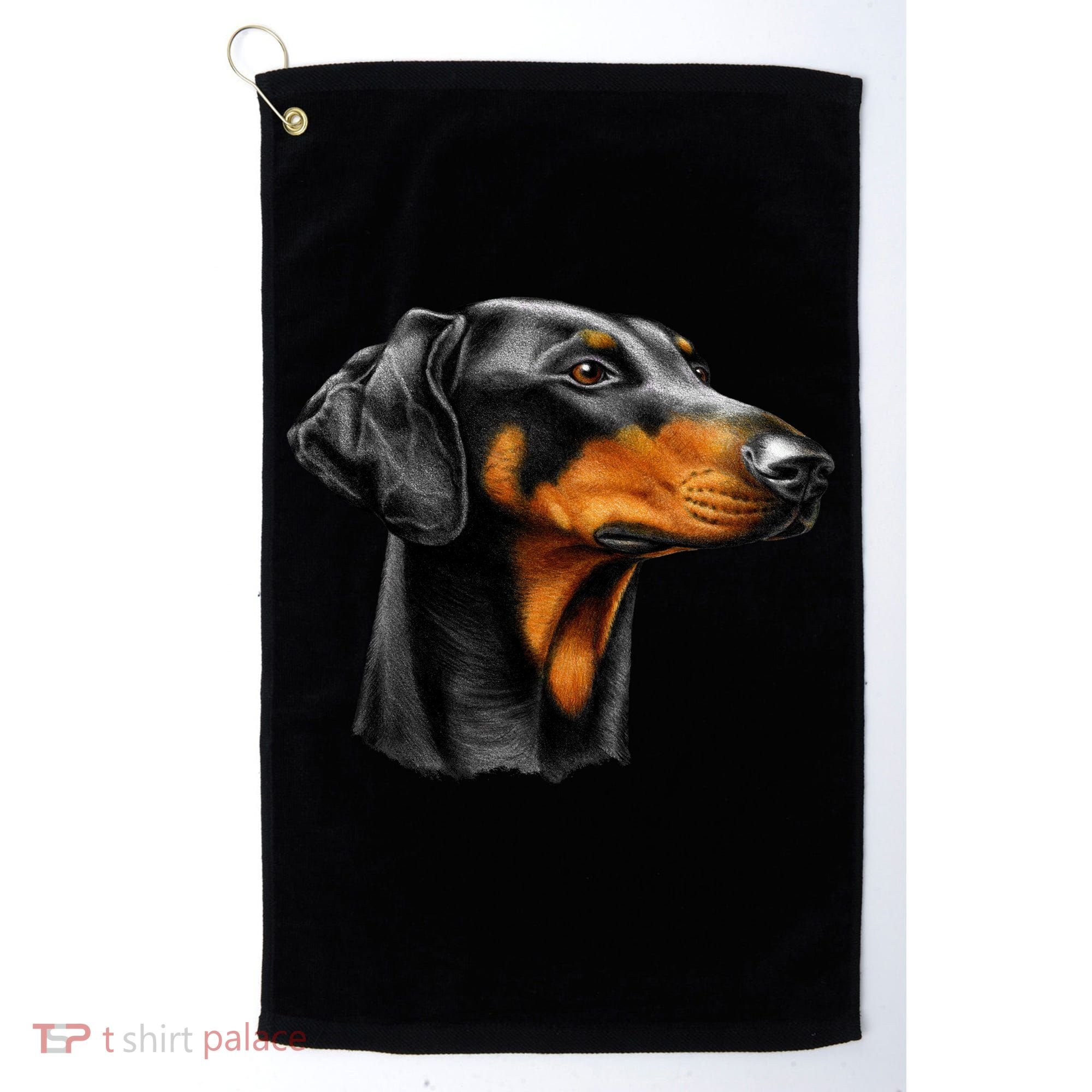 Doberman Dog Golf Towel