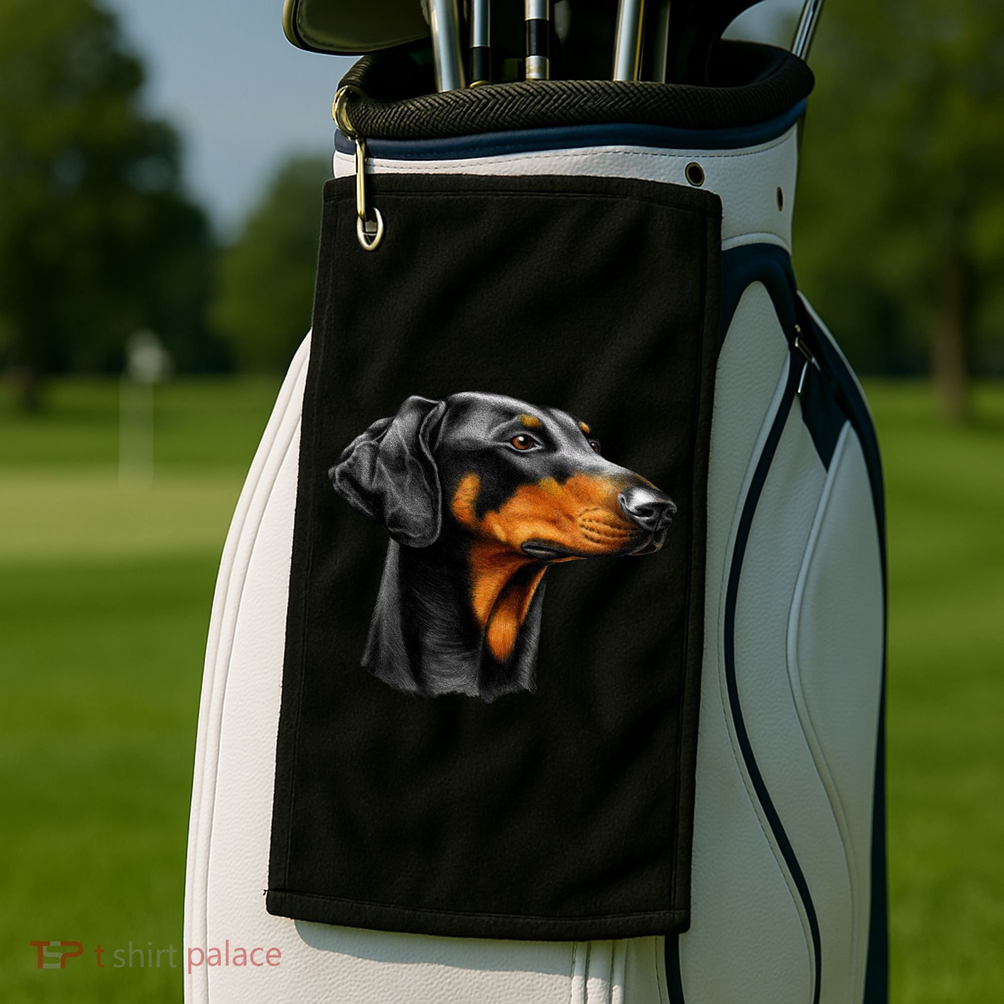 Doberman Dog Golf Towel