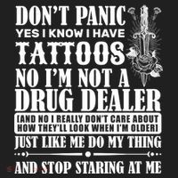 Dob't Panic I Have A Tattooed Women's Sweatshirt thumb 2