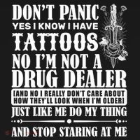 Dob't Panic I Have A Tattooed Mousepad thumb 1