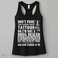 Dob't Panic I Have A Tattooed Women's Tank Top thumb 3