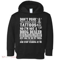 Dob't Panic I Have A Tattooed Toddler Hoodie thumb 0