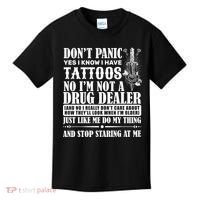 Dob't Panic I Have A Tattooed Kids T-Shirt thumb 0