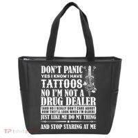 Dob't Panic I Have A Tattooed Tote Bag thumb 0