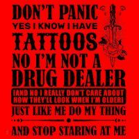 Dob't Panic I Have A Tattooed Santa Hat thumb 1