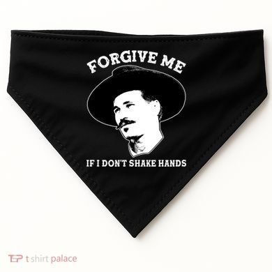 Doc Holiday I Don't Shake Hands USA-Made Doggie Bandana