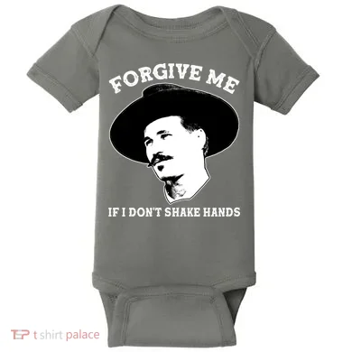 Doc Holiday I Don't Shake Hands Baby Bodysuit