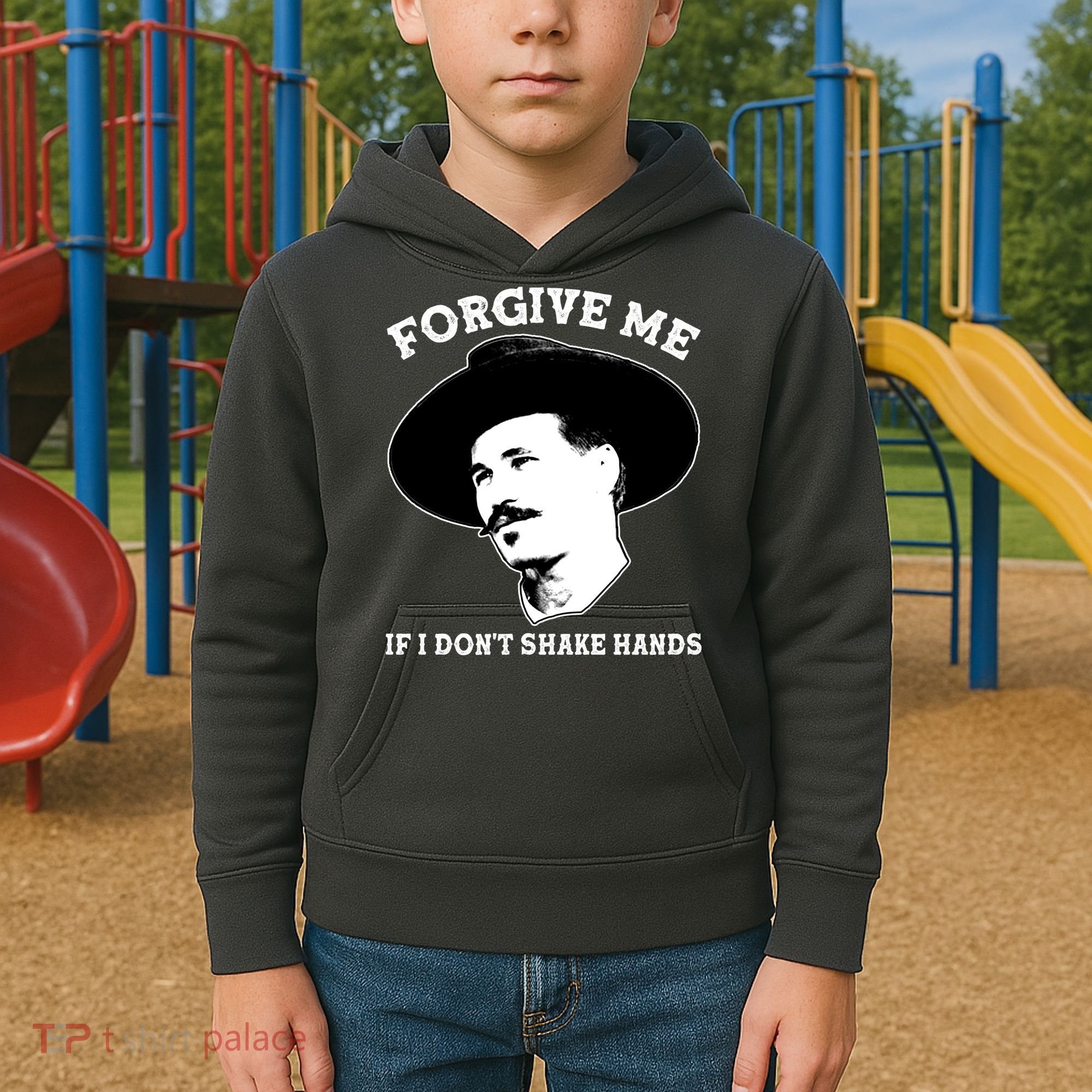 Doc Holiday I Don't Shake Hands Kids Hoodie